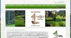 Desktop Screenshot of canyonspringsgolf.com