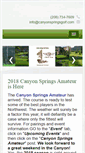 Mobile Screenshot of canyonspringsgolf.com