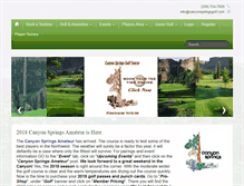 Tablet Screenshot of canyonspringsgolf.com
